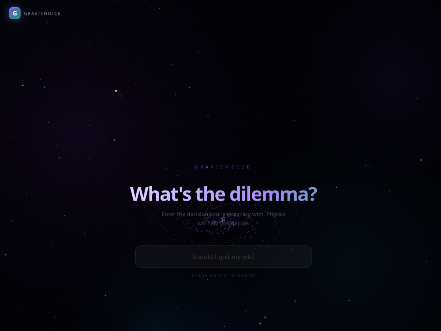 Decision Assistant website screenshot